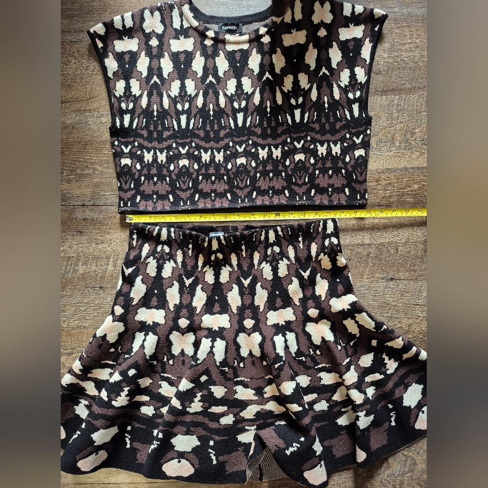 Business Casual Set Top & Skirt | Size L/XL